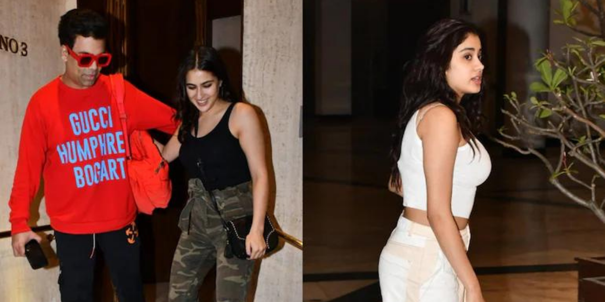Karan Johar, Janhvi, Sara