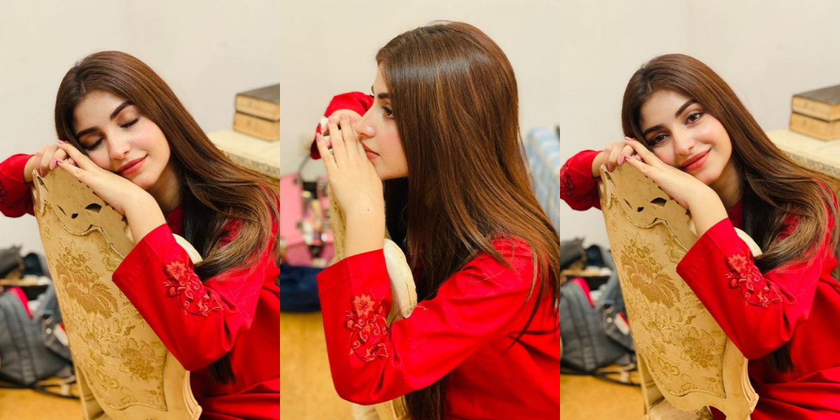 Kinza Hashmi looks charming in a red outfit, See photos