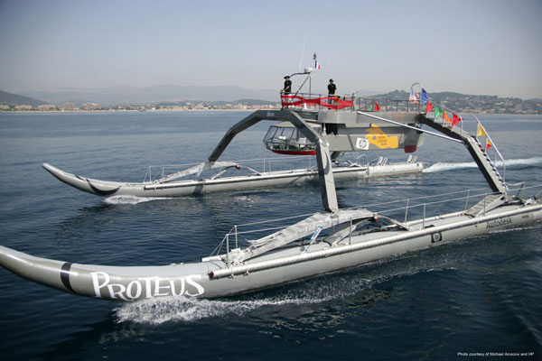 A new type of boat uses spider legs to slice through waves like butter