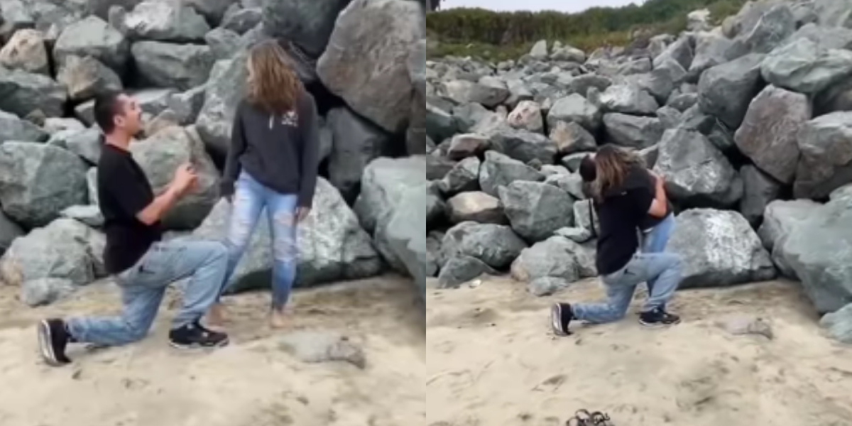 A 5-year-old boy captures his mom's wedding proposal on camera