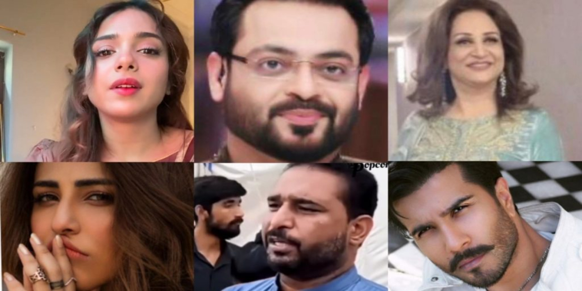 Celebrities discussing the death of Dr Aamr Liaquat/Bolnews.com