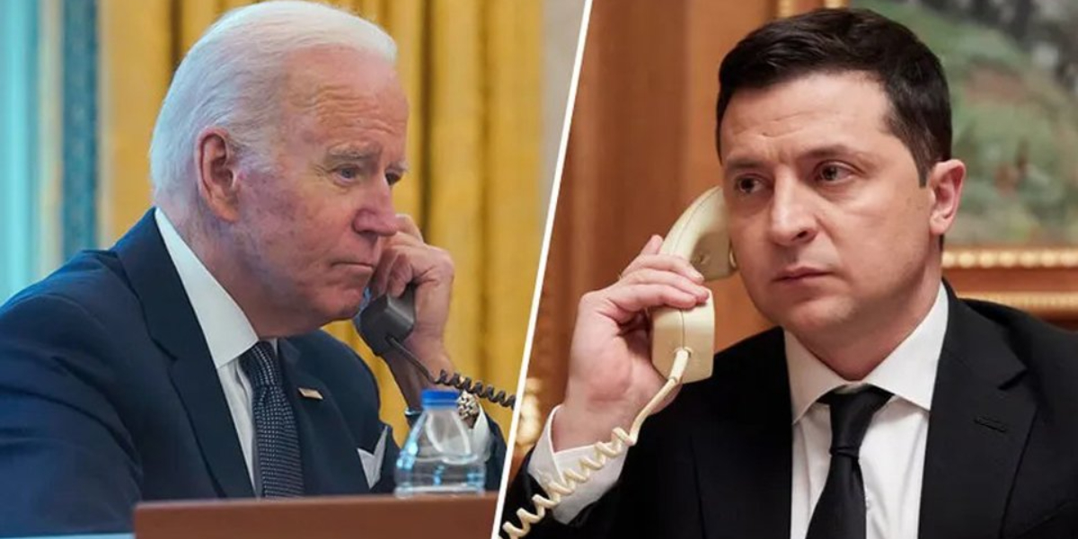 Zelensky  and Biden