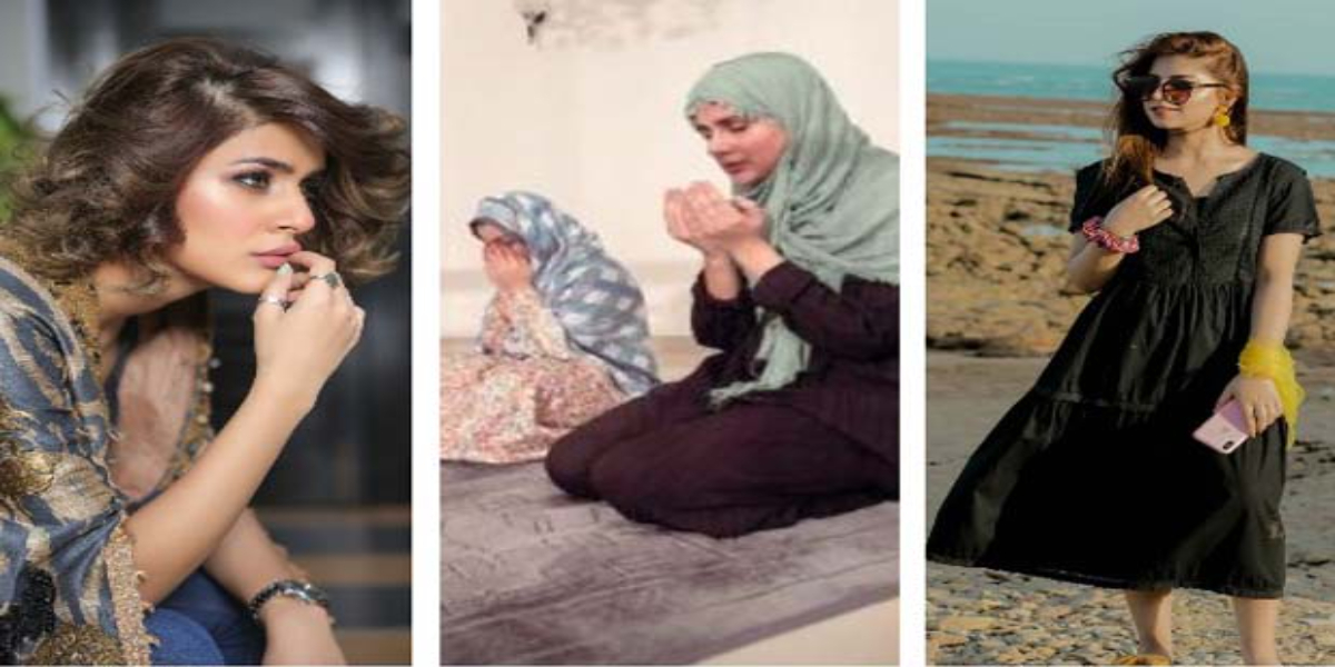 Dananeer and Kubra praying
