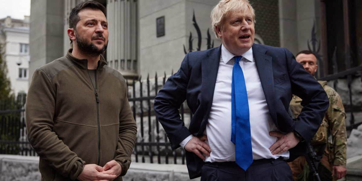 Johnson presents Zelensky