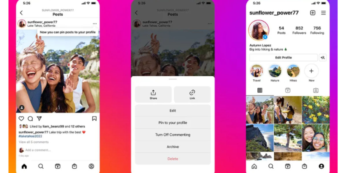 Instagram profile