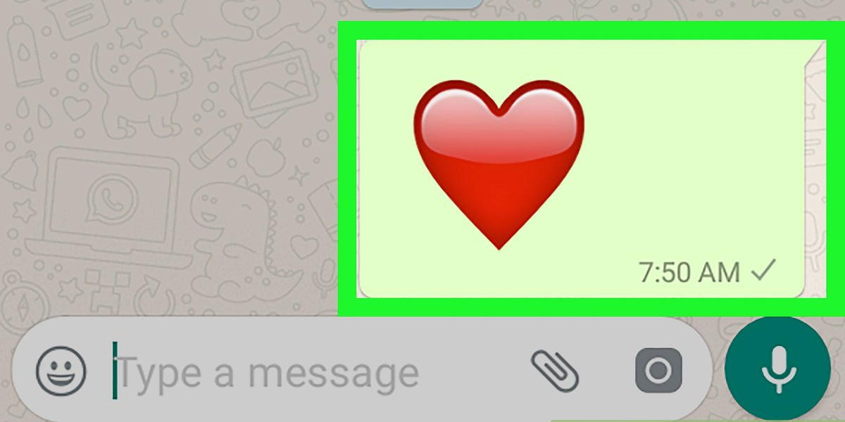 WhatsApp added animated heart emojis