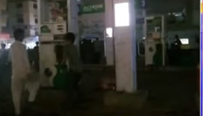 Attack on petrol pump in Karachi