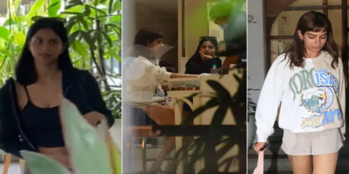 Khushi Kapoor is seen with her bestie Suhana Khan in a nail saloon