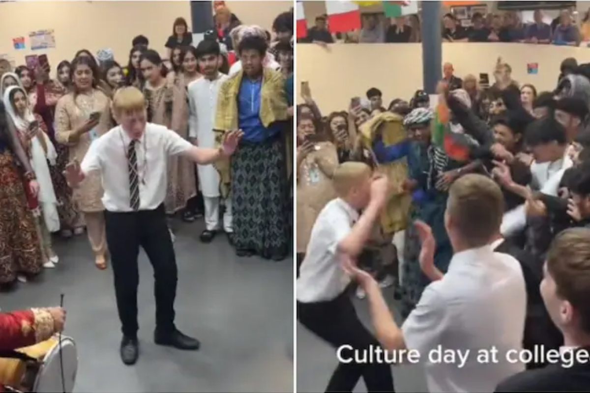 Energetic dhol dance