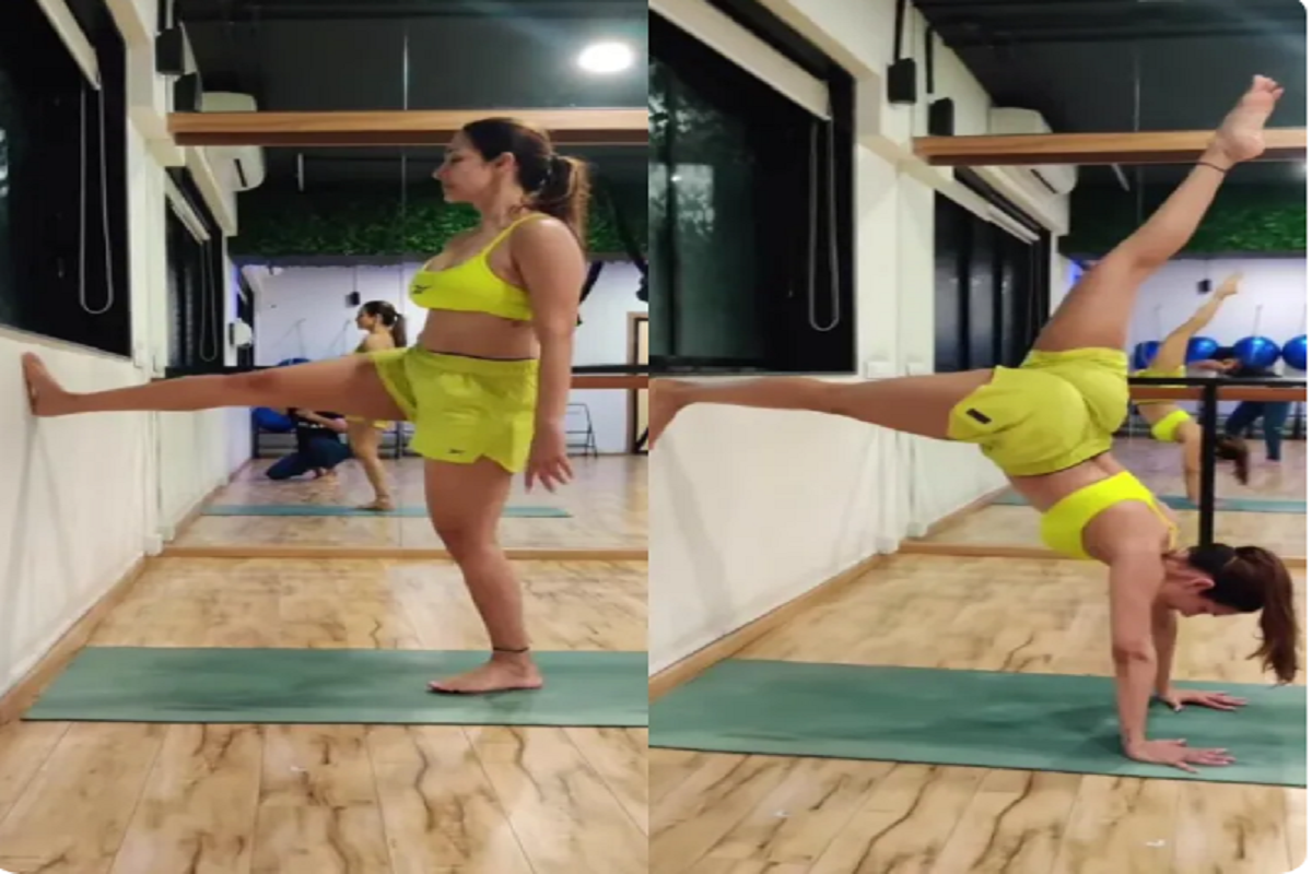 Malaika Arora pulls out a flexible wall stretch in new reel