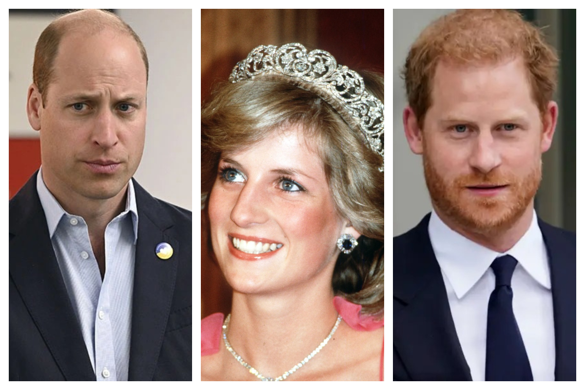 Harry, Diana and William