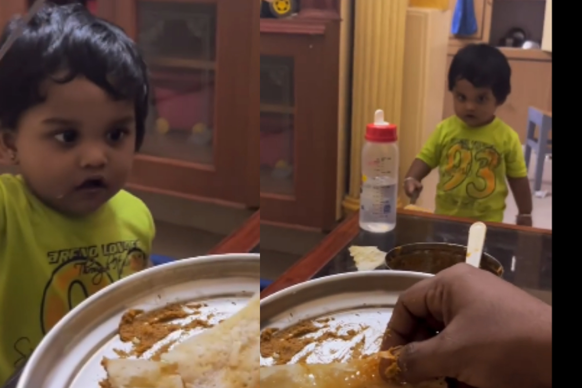 baby feeding dosa