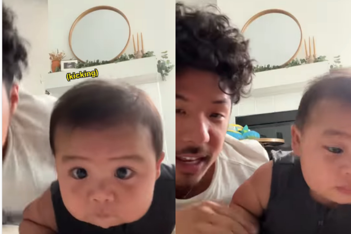 Dad teaches son