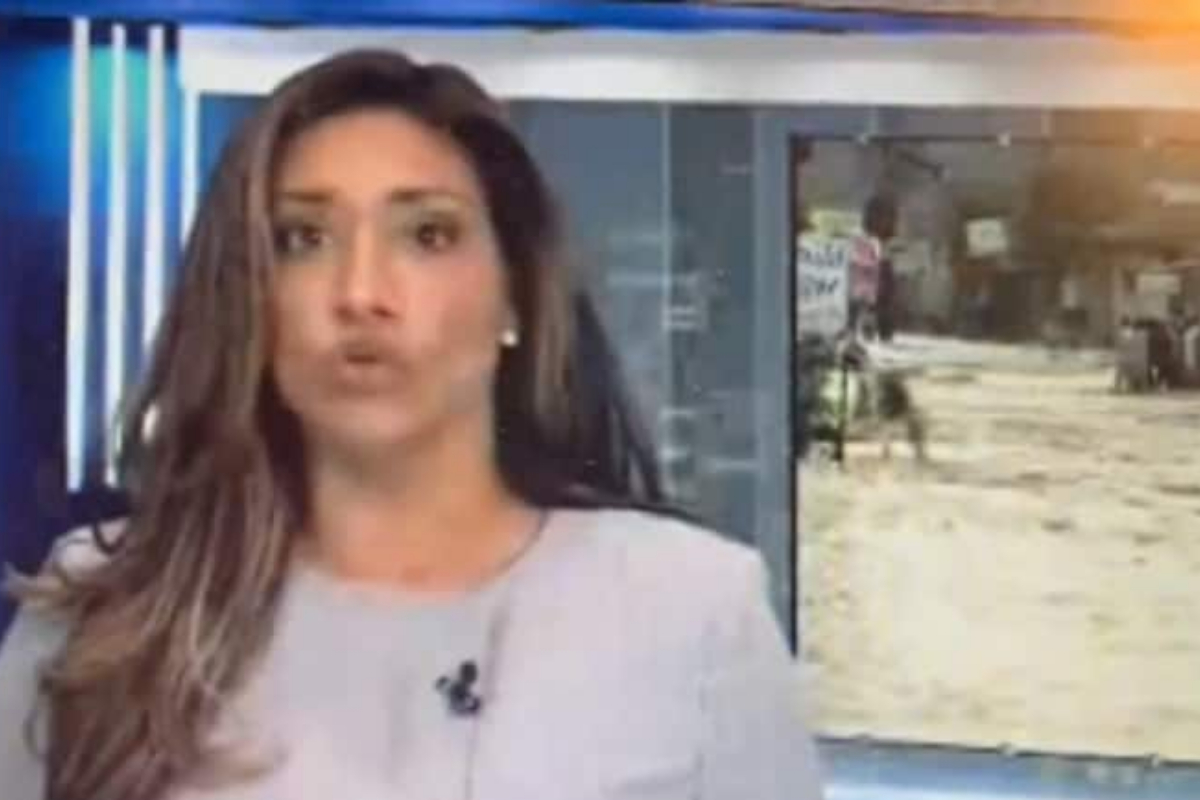 Journalist Farah Nasser swallows a fly on live TV