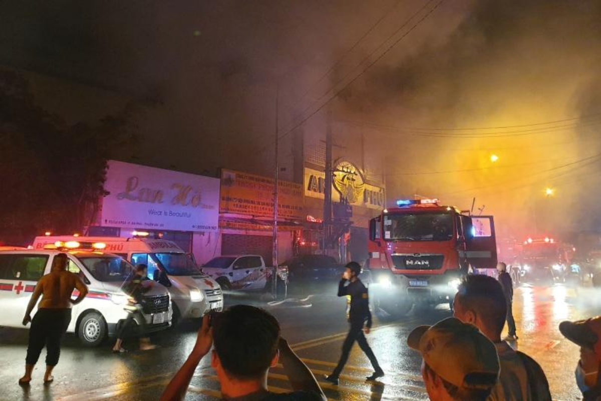 A karaoke bar fire