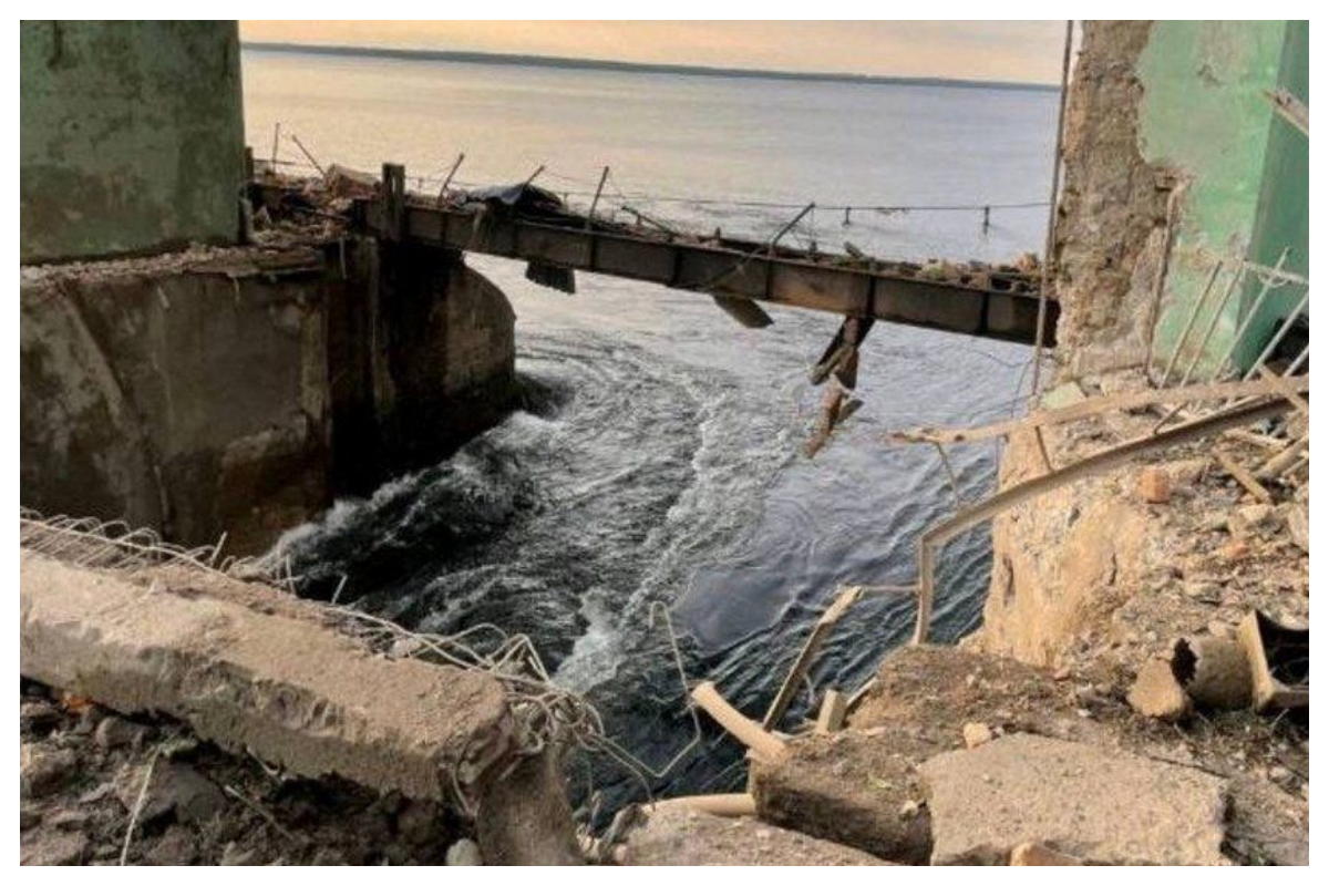 missiles hit dam in Ukraine