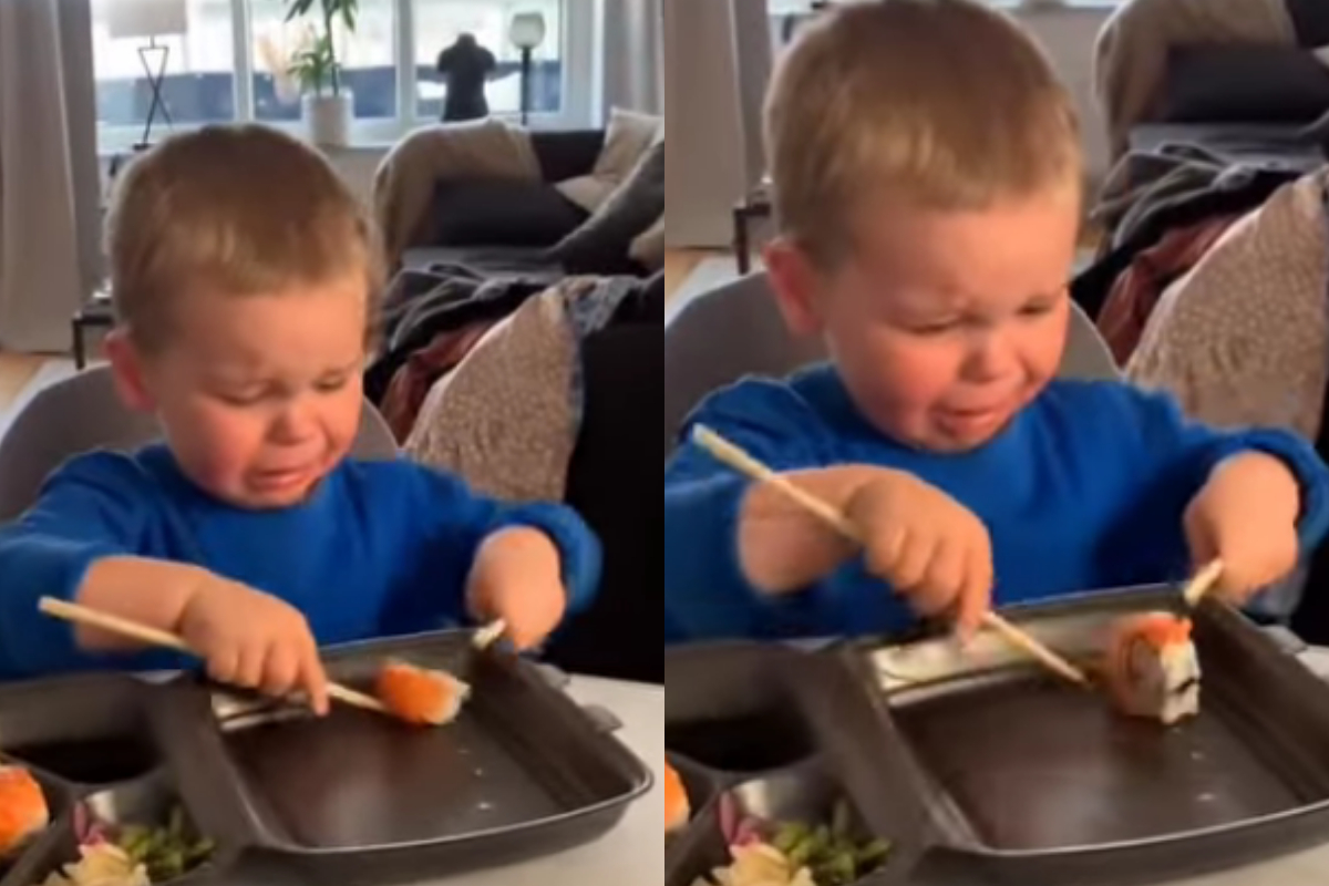 eating with chopsticks