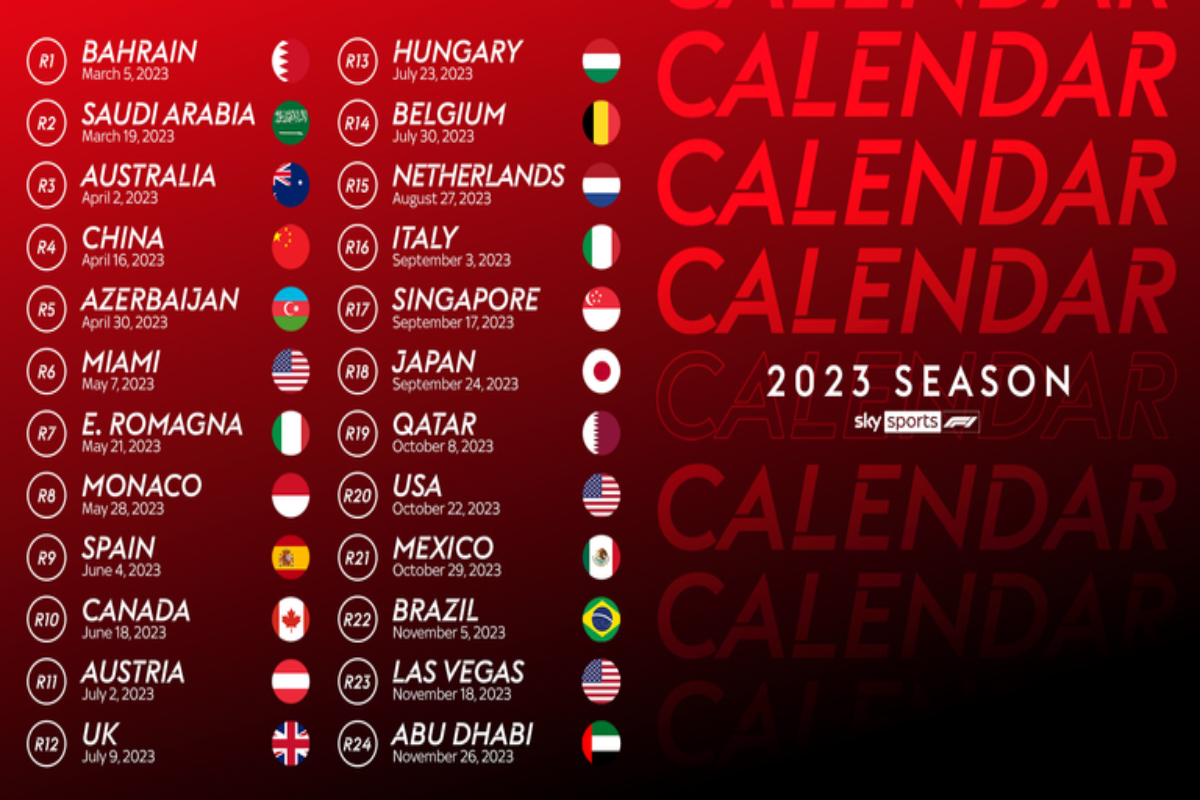 24 race calendar