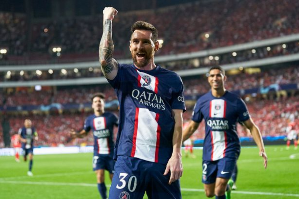 Lionel Messi Champions League Benfica Paris Saint-Germain