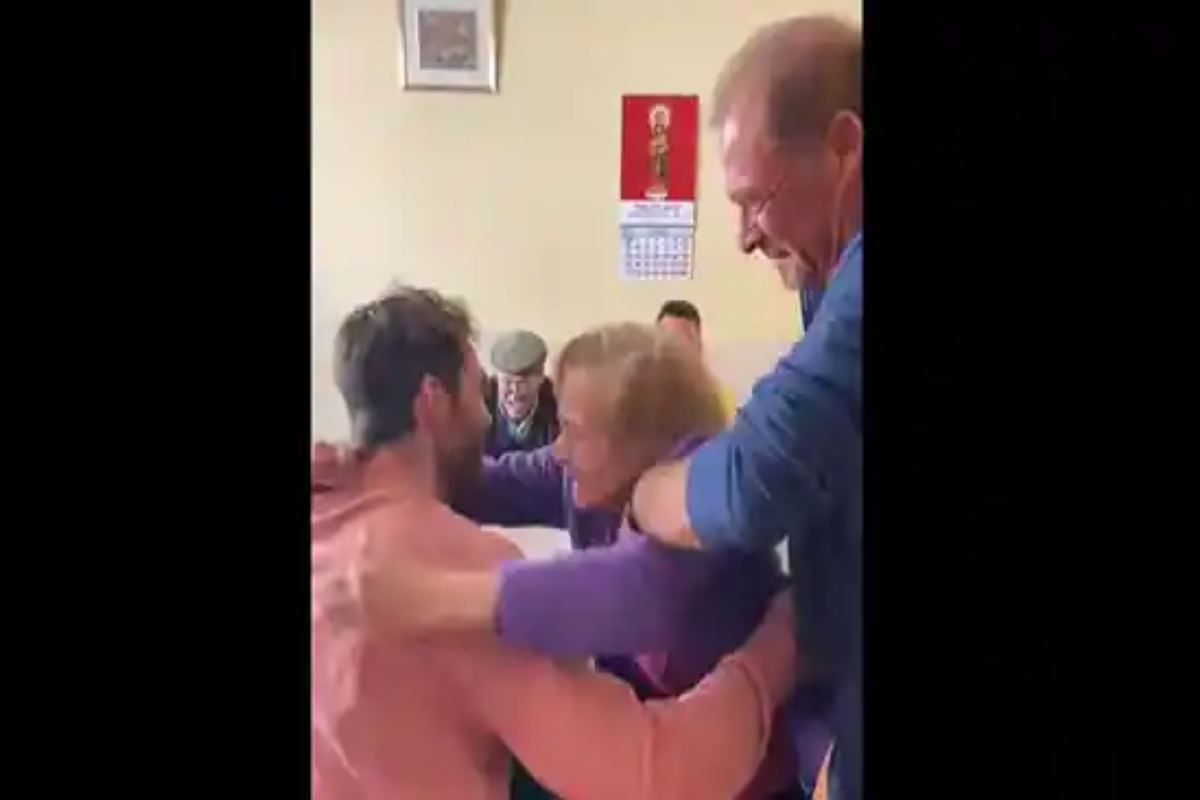 Man meets grandparents