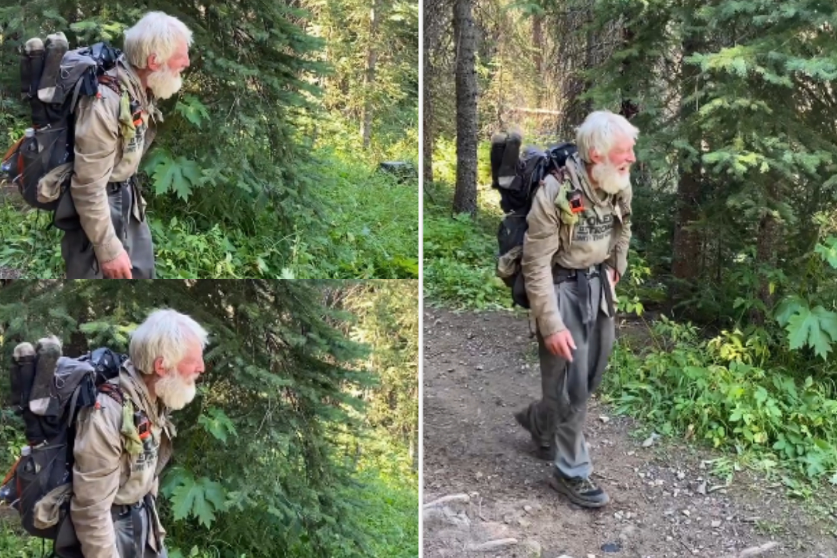 old man walking Pacific Crest Trail