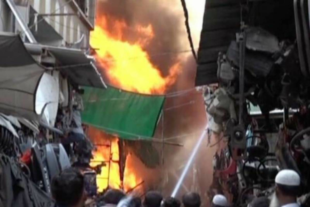 Fire breaks out