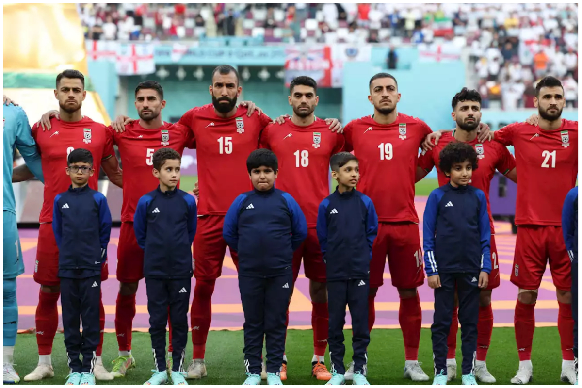 Iranian team doesn't sing anthem