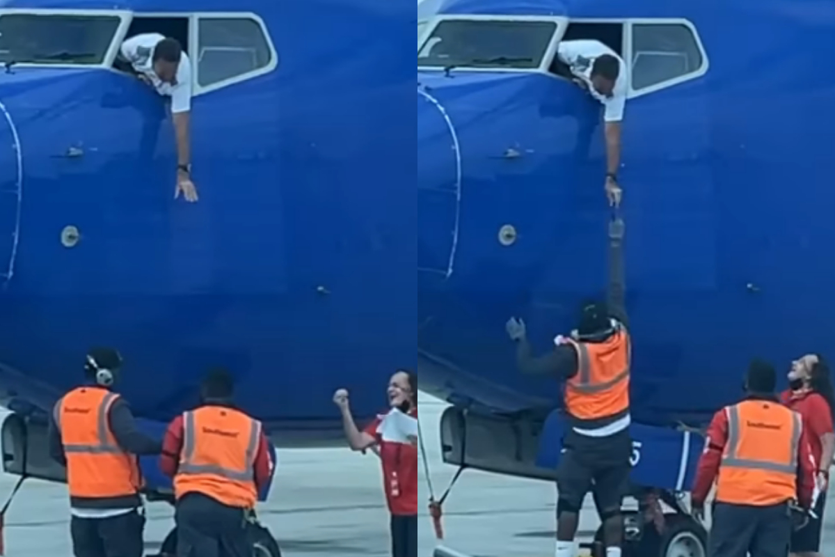 Pilot retrieve passenger's phone