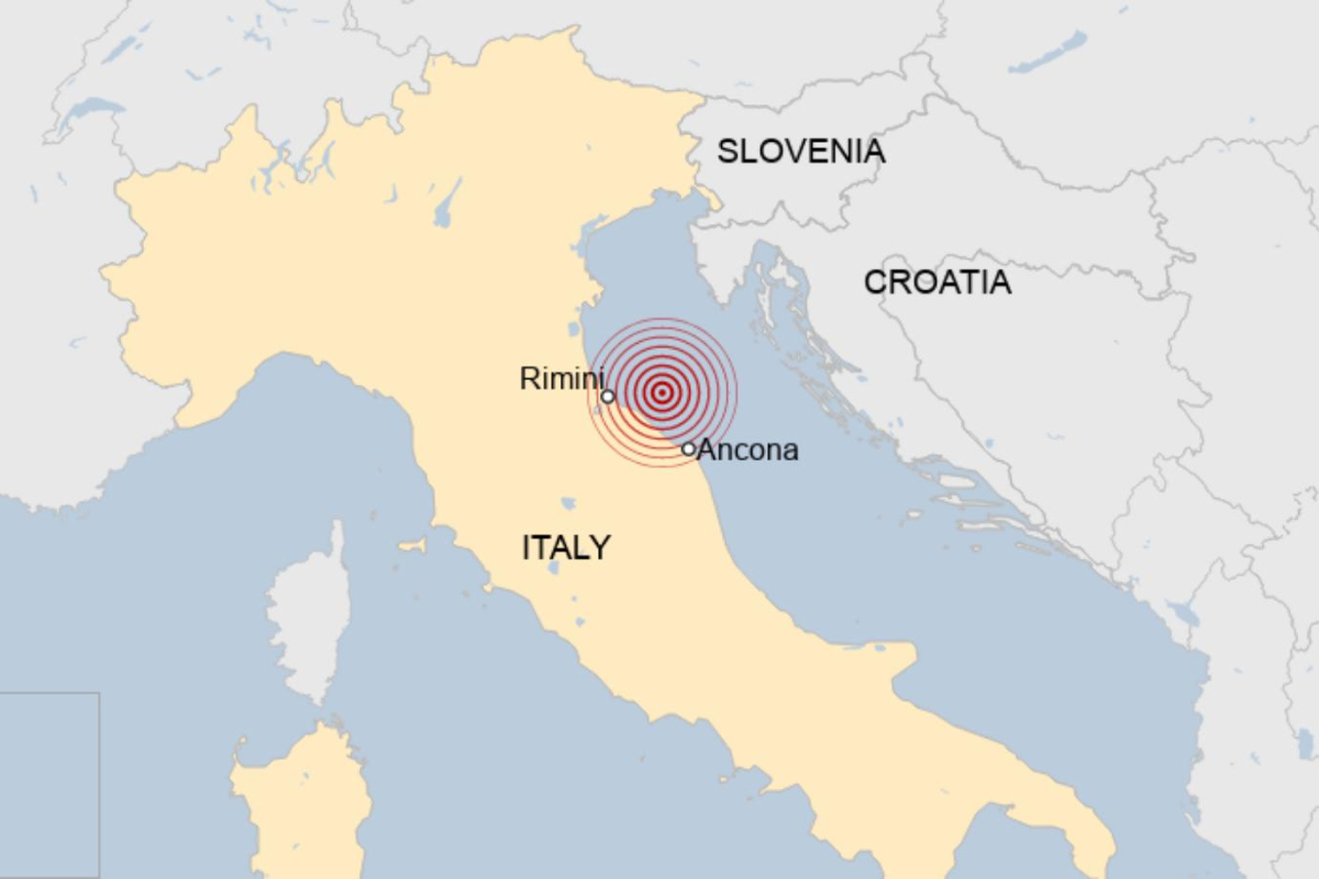 Earthquake central Italy Balkans