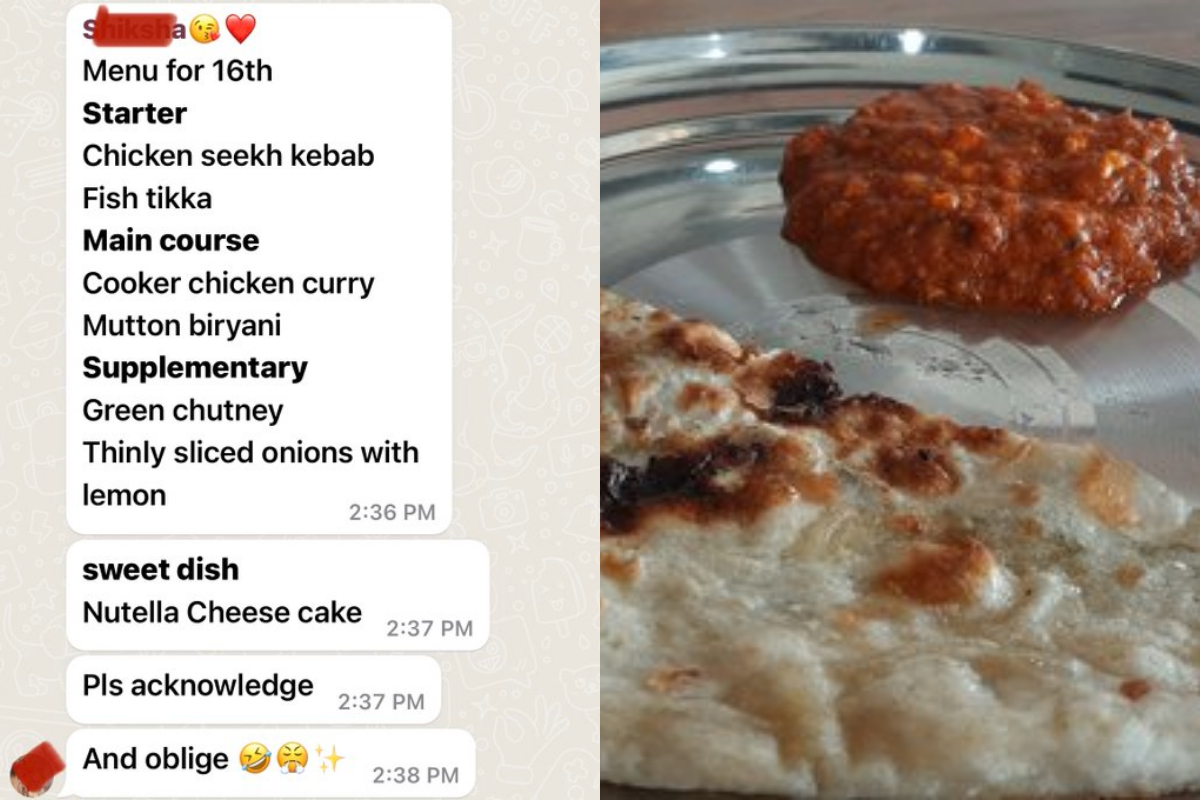 Daughter-wide meal menu