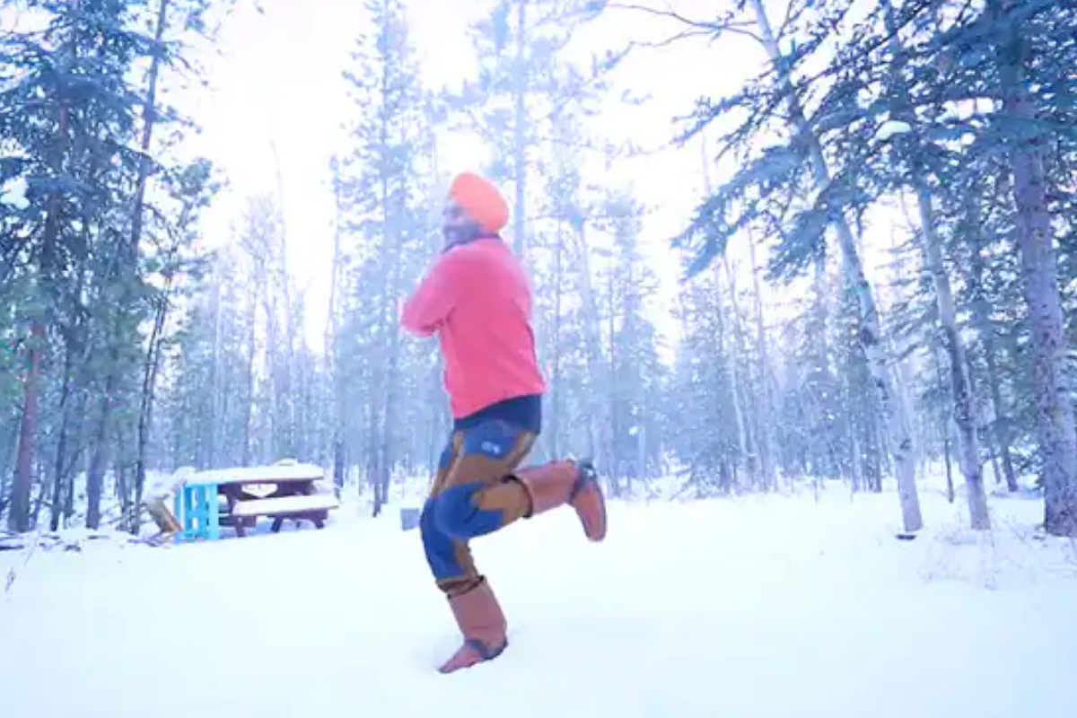 Canadian Influencer doing bhangra