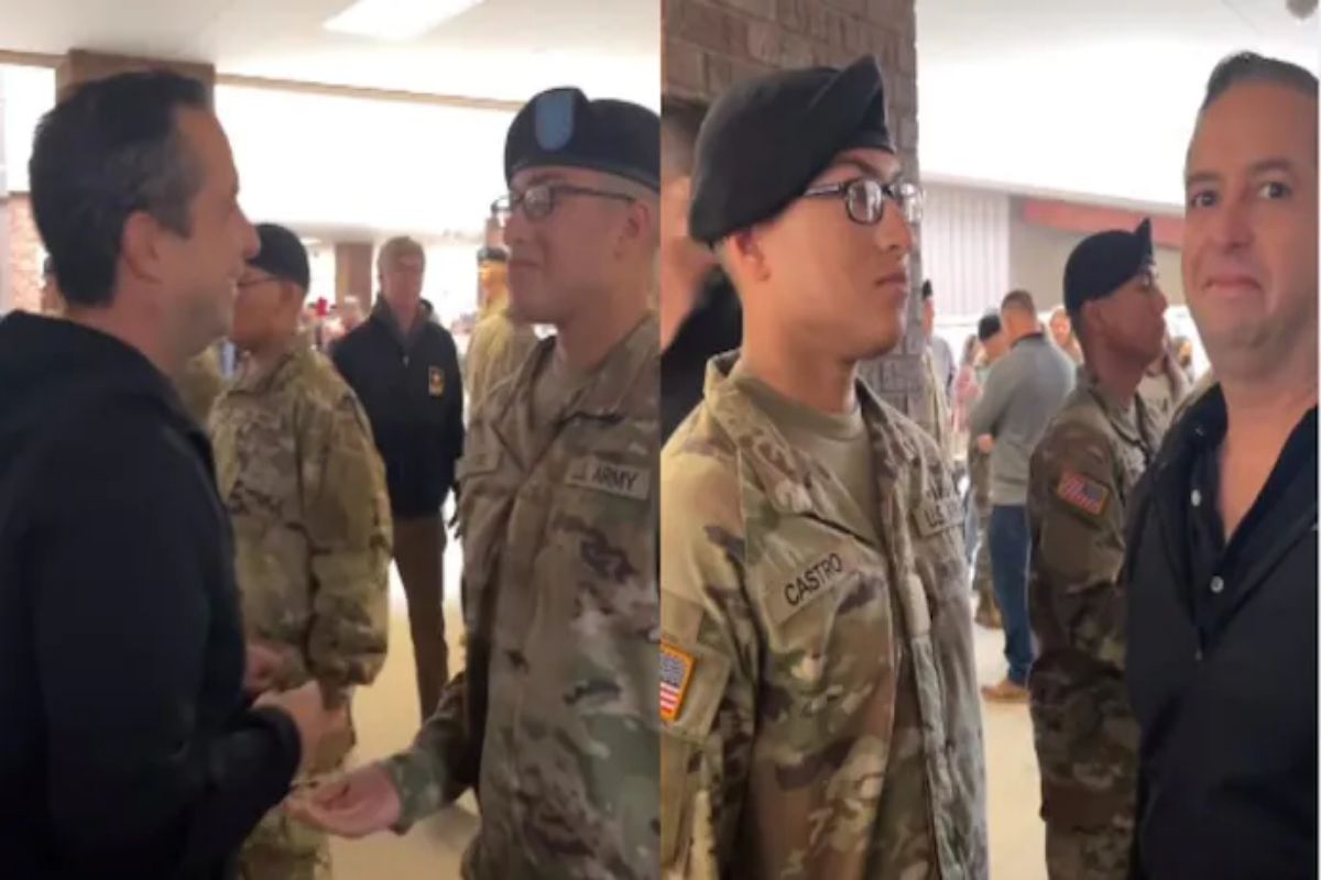Navy vet puts Army patch