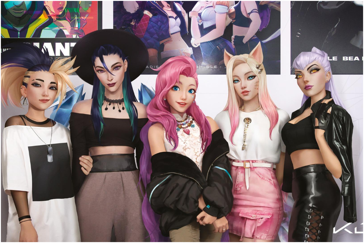 Virtual girl bands