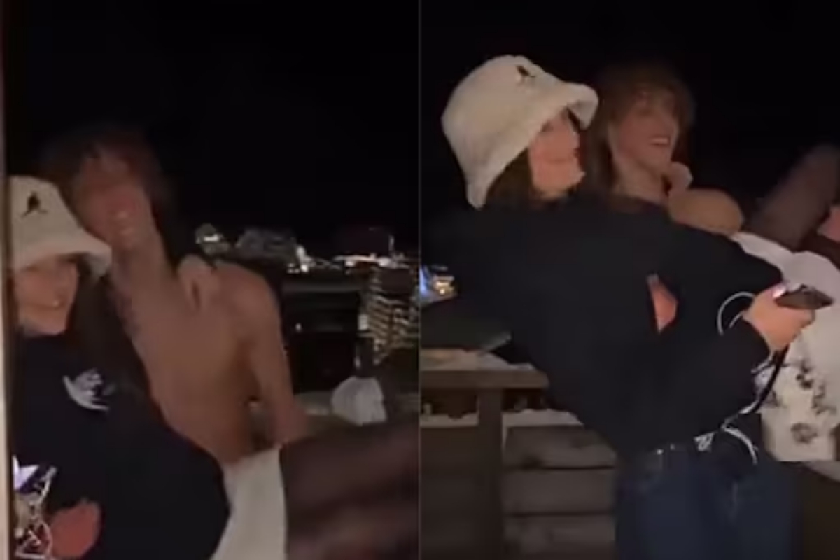 Boy throws friend
