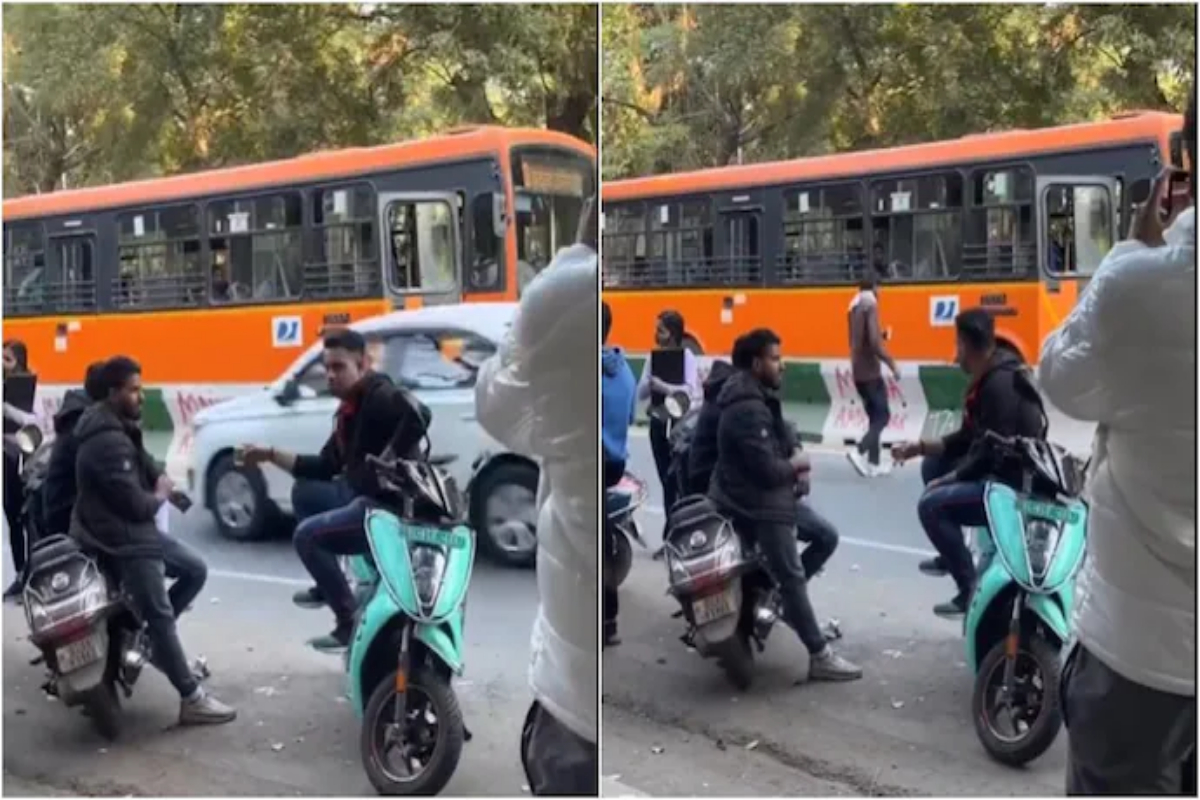 middle of road