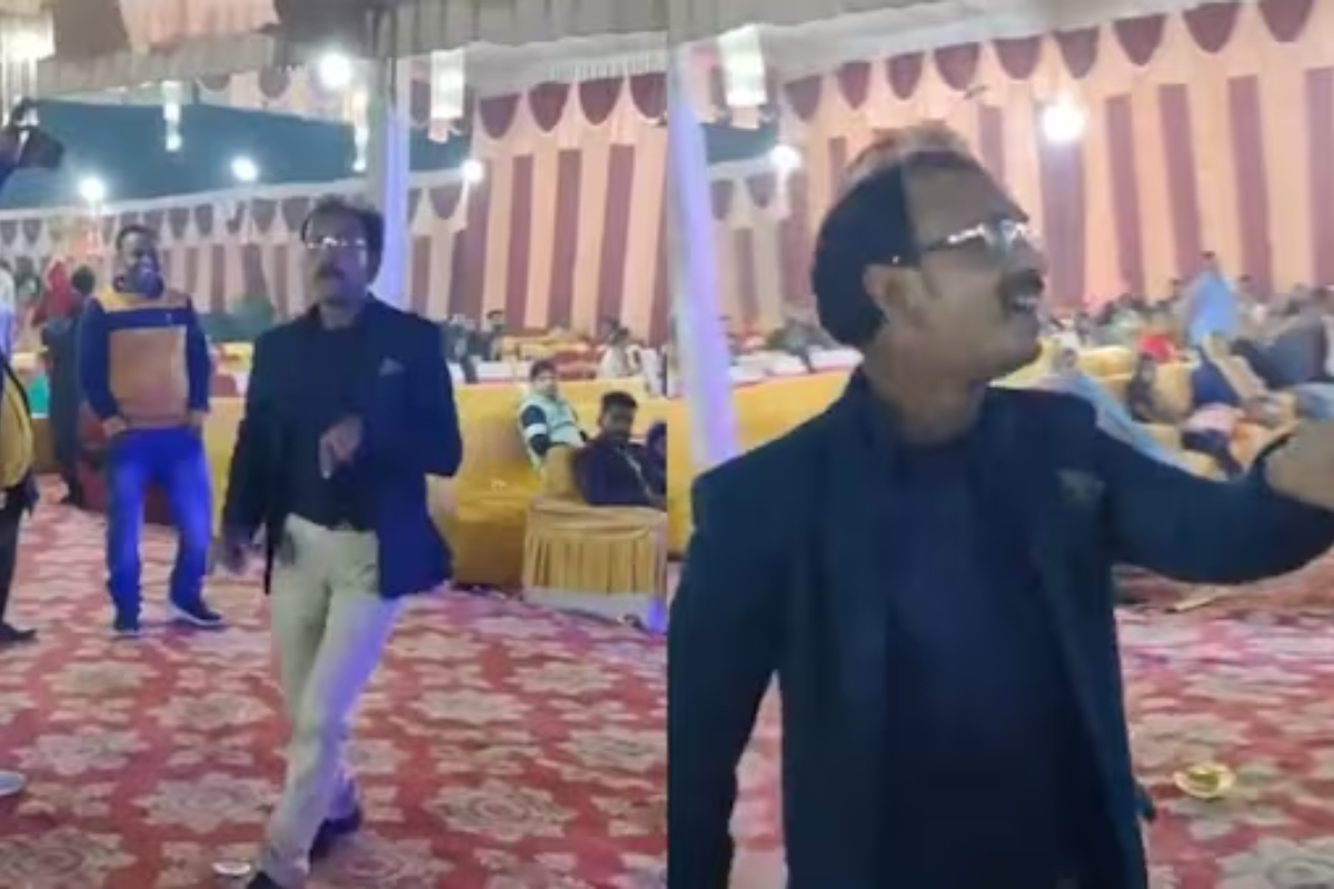 Man energetic dance