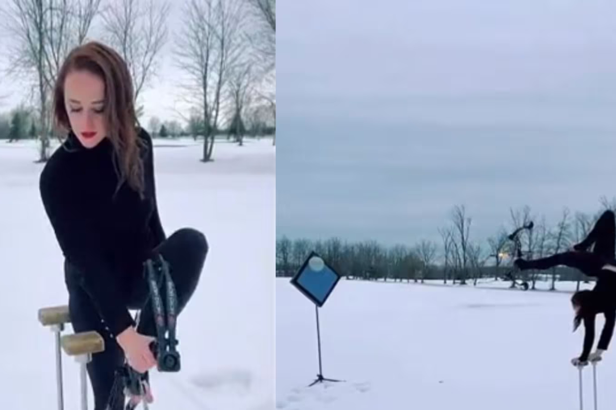 Women shoot balloon