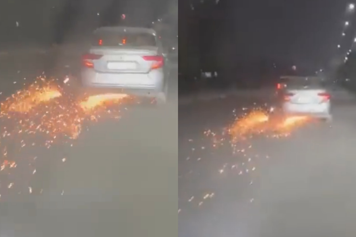 Speeding car