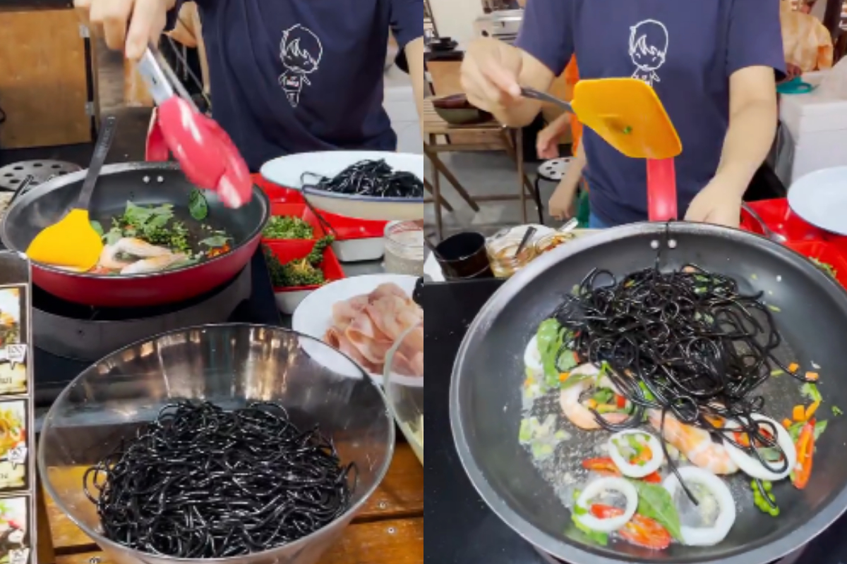 black noodles