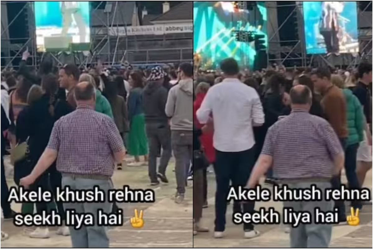Man's Carefree Dance at Concert Sets the Stage on Fire