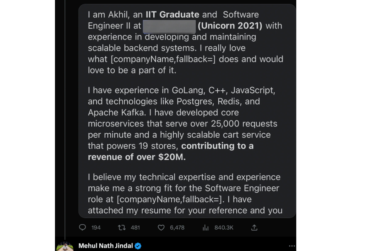 AI-Written Cover Letter Goes Viral for All the Wrong Reasons