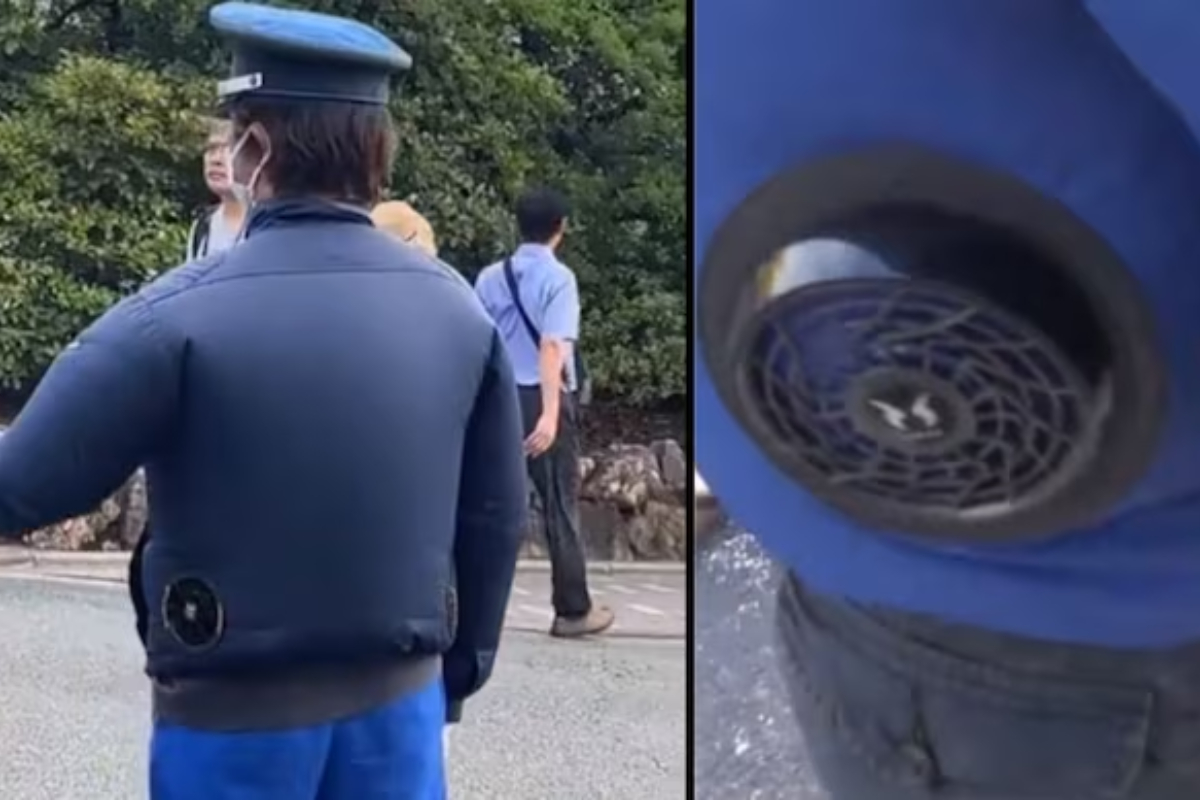 Man's shirt with built-in fan cools the internet in Japan