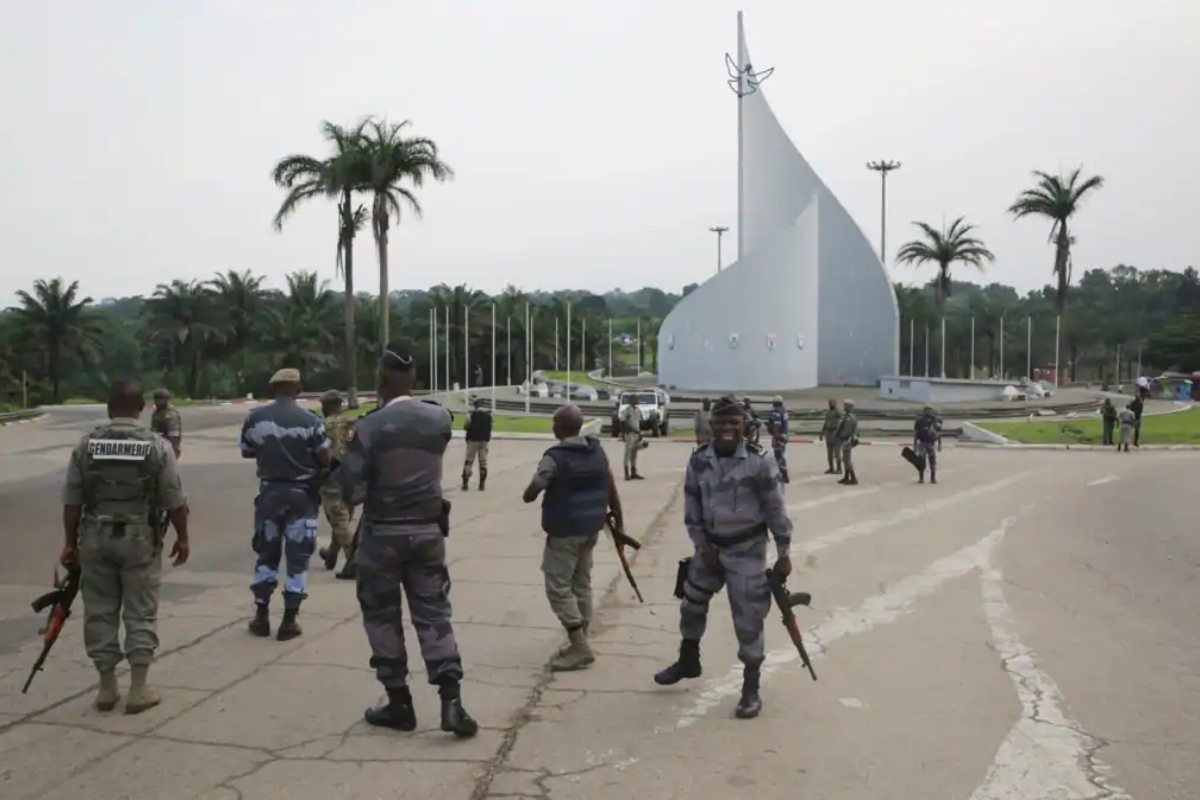 Soldiers in Gabon