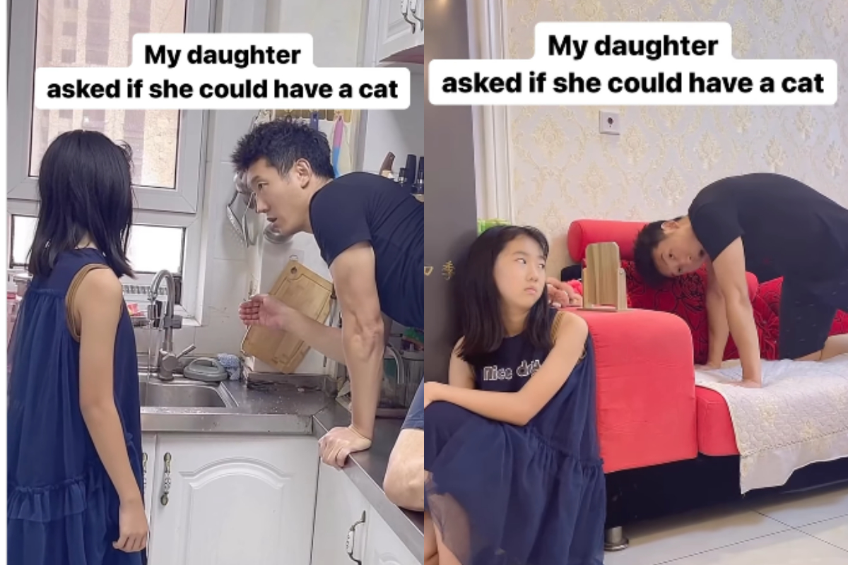 Dad Imitates Cat