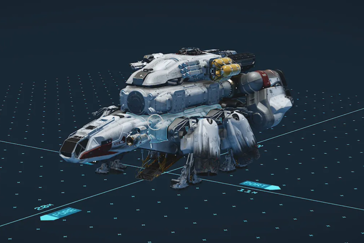 Starfield Player create Darth Maul's Ship in the space