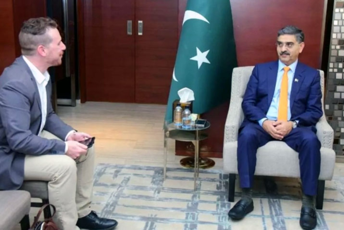 Caretaker PM Anwaar Kakar gives interview to US magazine Newsweek