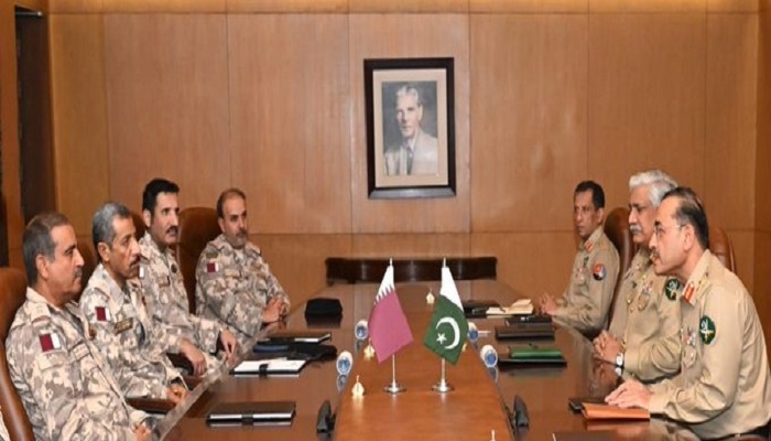 Qatar’s amy chief calls on COAS Gen Munir