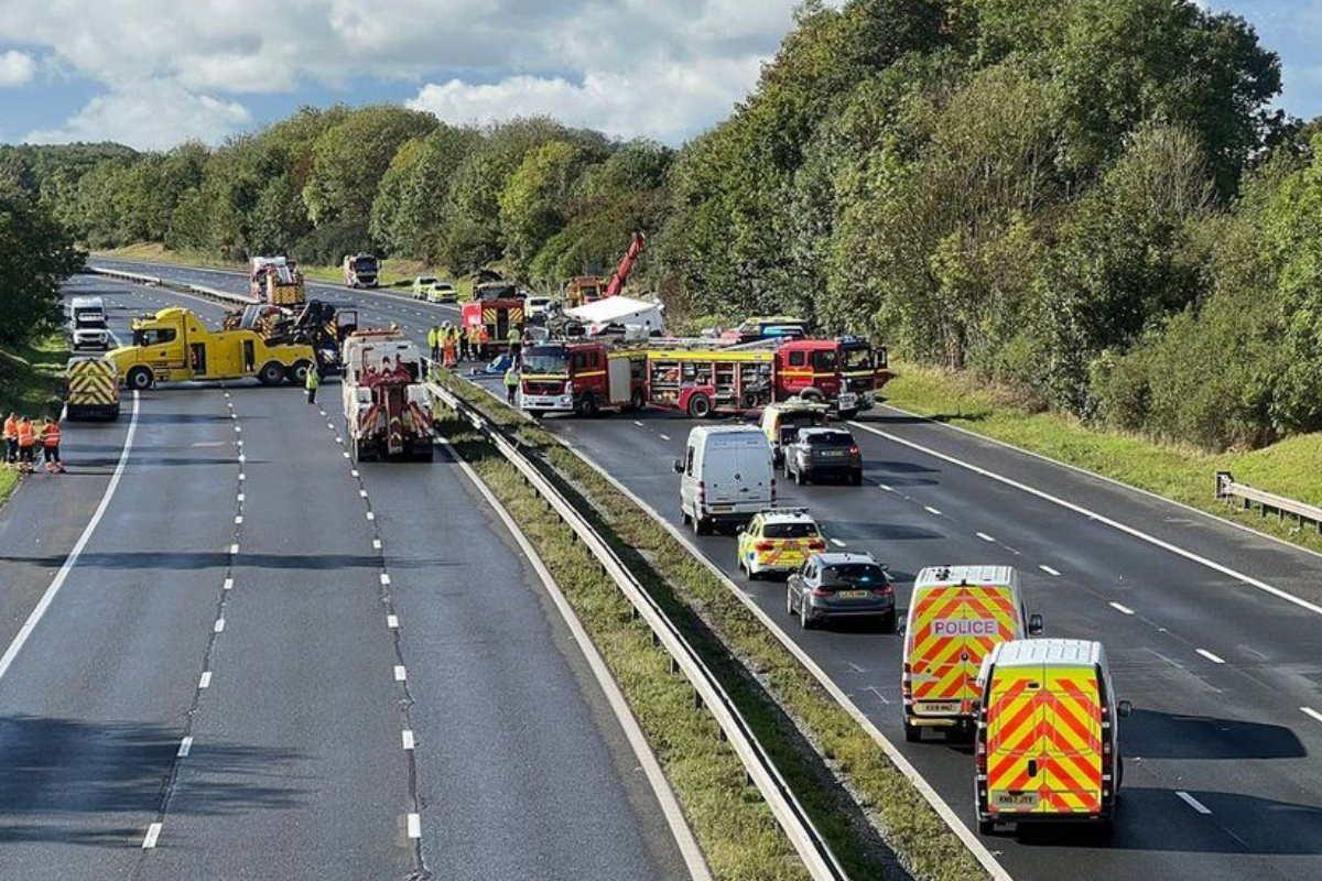 M4 reopens for people following fatal five-car collision
