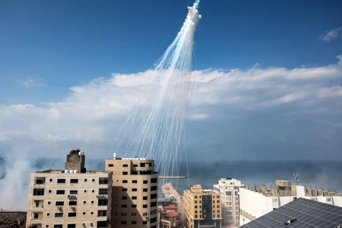 white phosphorous in Gaza Lebanon