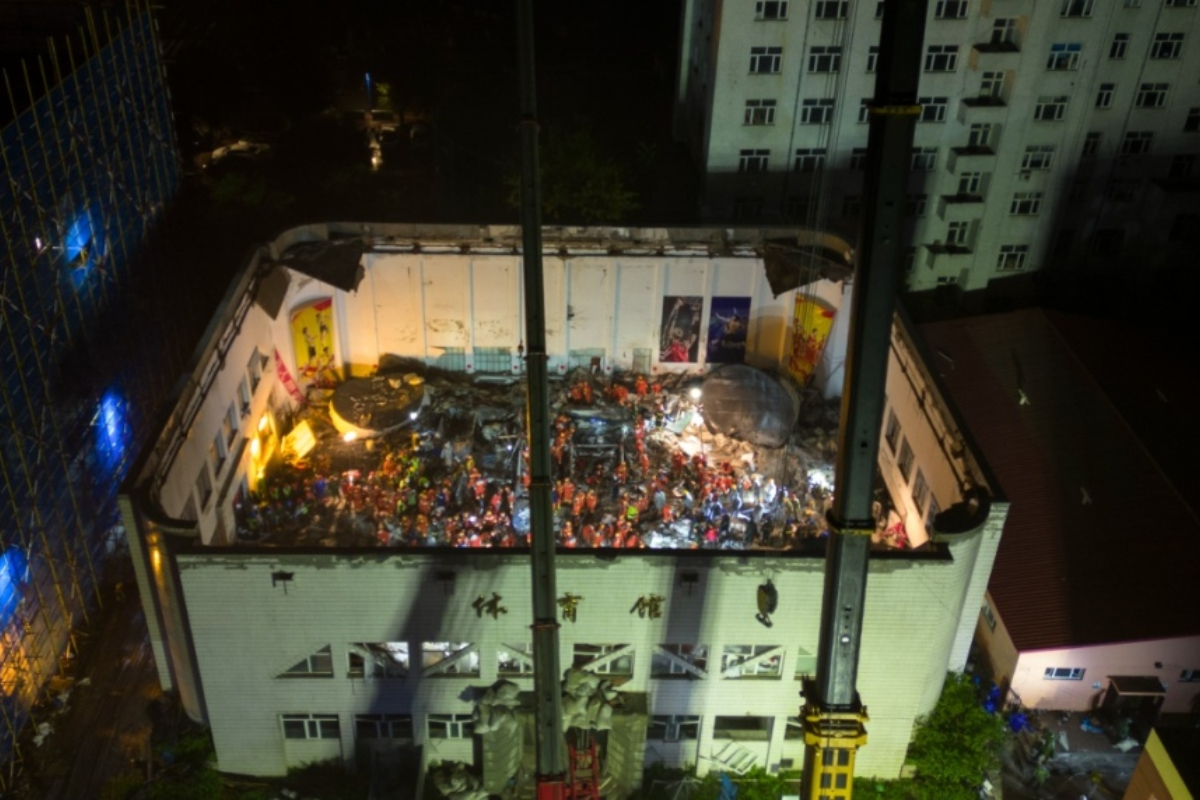 gym collapse in Heilongjiang skills three